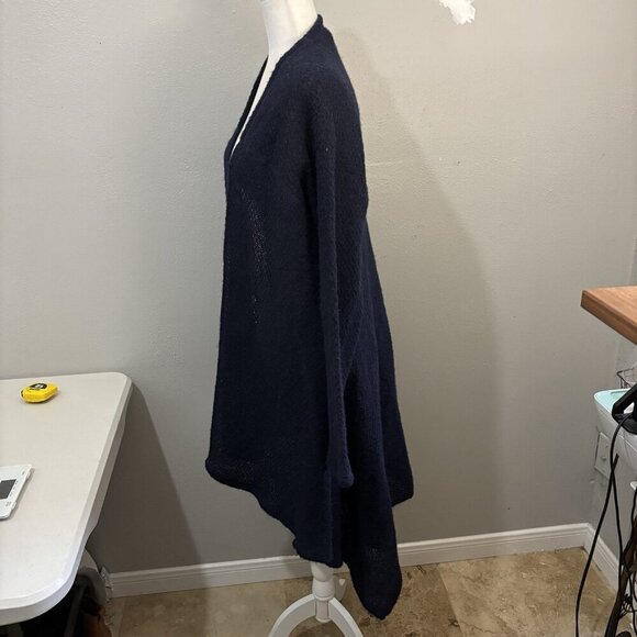 Icewear Iceland Wool Long Cardigan Sweater Navy Blue Wool Women Medium - Picture 4 of 13